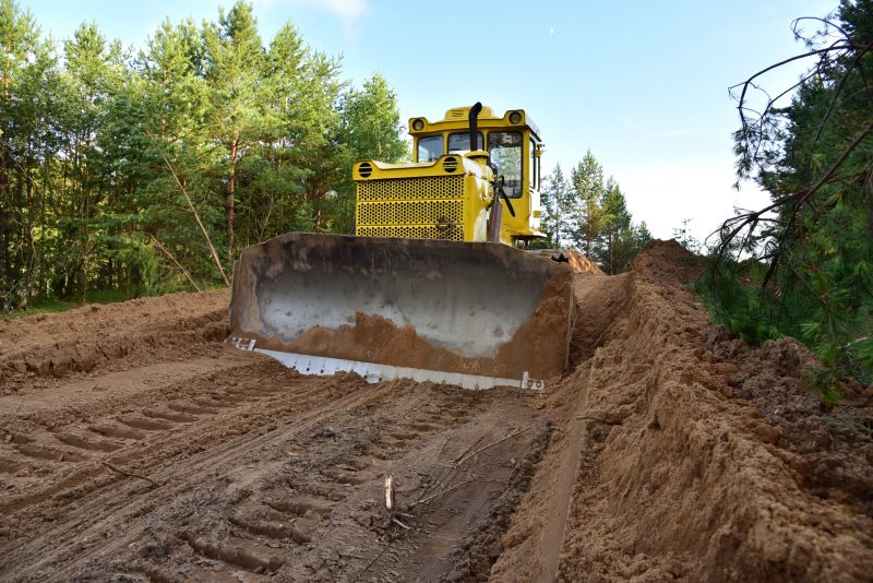 Bulldozer Land Grading